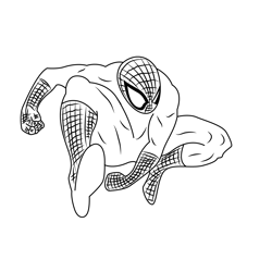 Spiderman Free Coloring Page for Kids