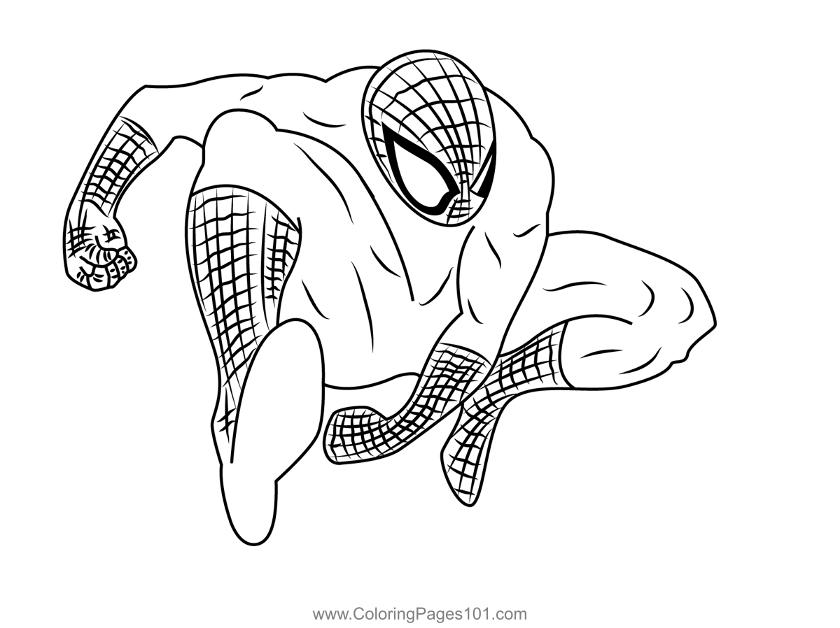 Spiderman Coloring Page for Kids - Free Spider-Man Printable Coloring Pages  Online for Kids  | Coloring Pages for Kids