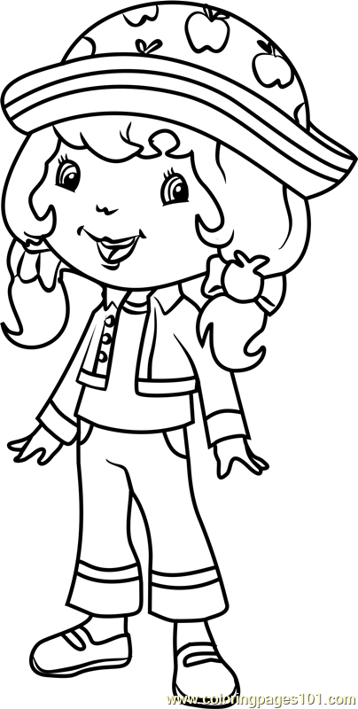 Apple Dumplin Coloring Page for Kids - Free Strawberry Shortcake