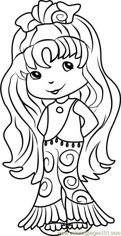 Seaberry Delight Coloring Page for Kids - Free Strawberry Shortcake