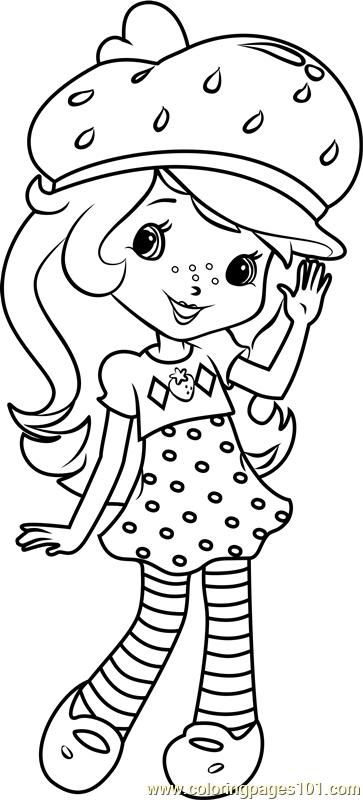 Strawberry Shortcake Coloring Page for Kids - Free Strawberry Shortcake