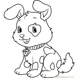 Cute Pupcake Free Coloring Page for Kids