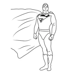 Alex Ross Superman Free Coloring Page for Kids