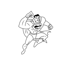 Brave Superman Free Coloring Page for Kids