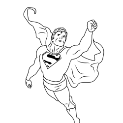 Fearless Superman Free Coloring Page for Kids