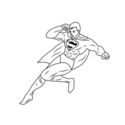 Superman By Amenoosa Free Coloring Page for Kids