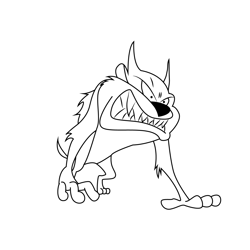 Furious Tasmanian Devil Free Coloring Page for Kids