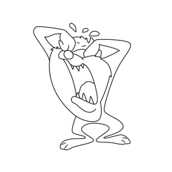 Taz Devil With Crying Free Coloring Page for Kids
