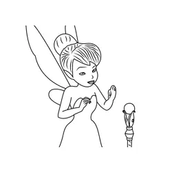 Charming Tinkerbell Free Coloring Page for Kids