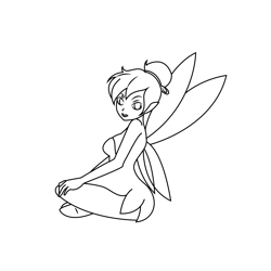 Tinkerbell By Sigurdhosenfeld Free Coloring Page for Kids