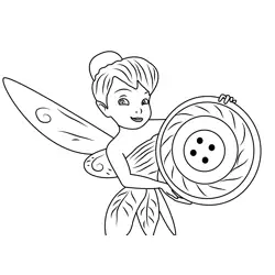 Tinkerbell Free Coloring Page for Kids