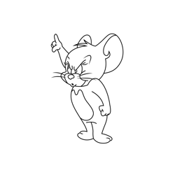 Angry Jerry Free Coloring Page for Kids