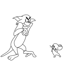 Tom And Jerry By Chuck Jones Free Coloring Page for Kids