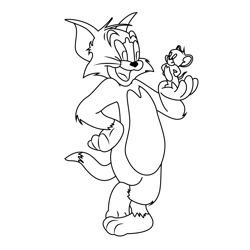 Tom And Jerry Friends Forever Free Coloring Page for Kids