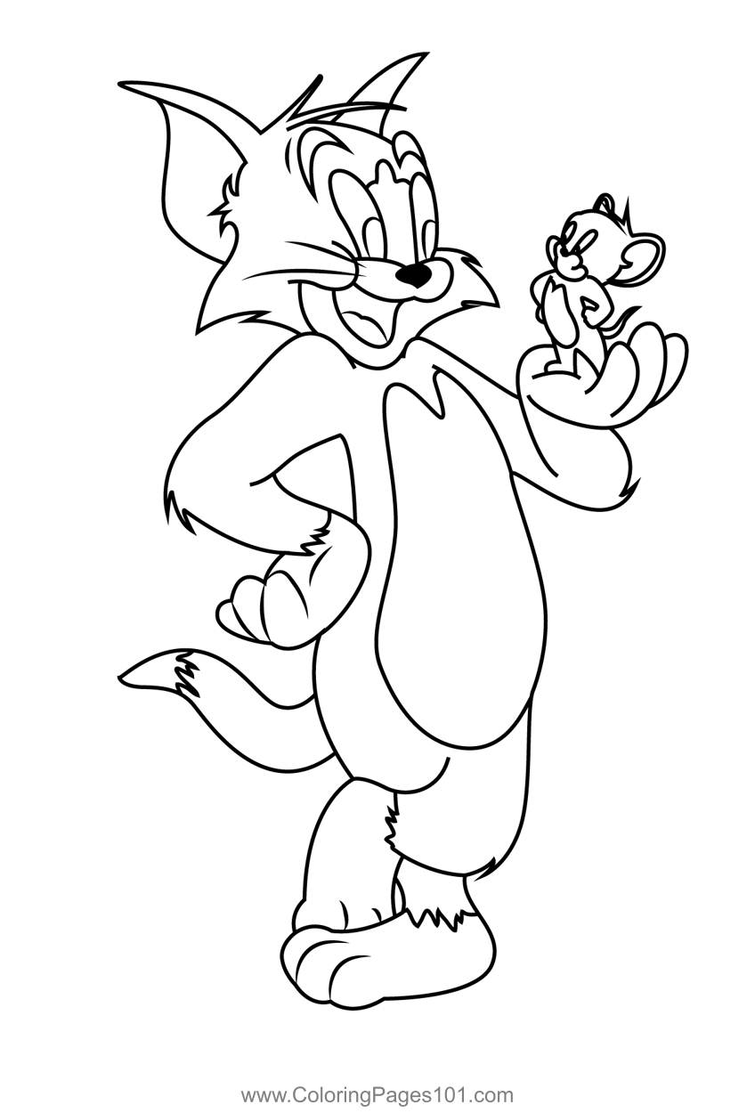 Tom And Jerry Friends Forever Coloring Page for Kids - Free Tom ...