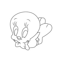 Lovely Tweety Free Coloring Page for Kids