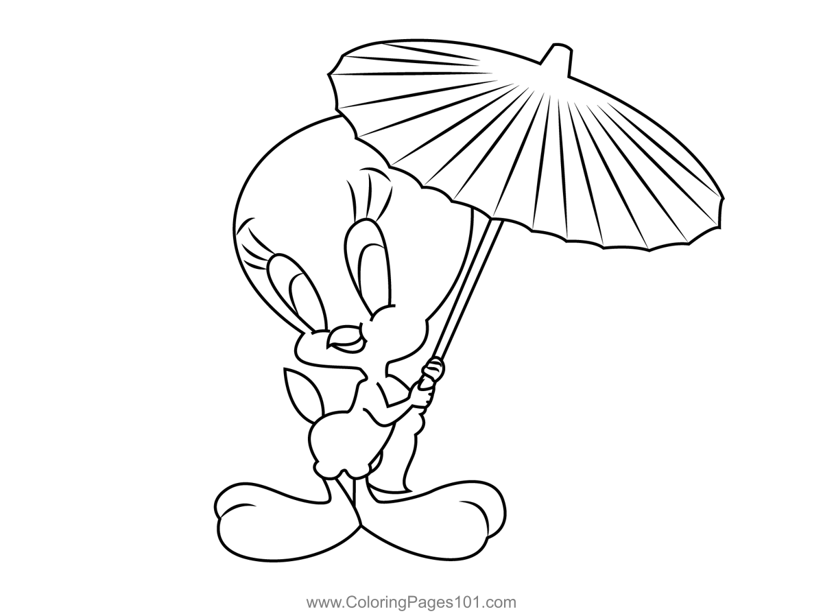 Tweety Bird With Umbrella