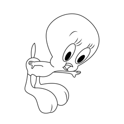 Tweety Bird Free Coloring Page for Kids