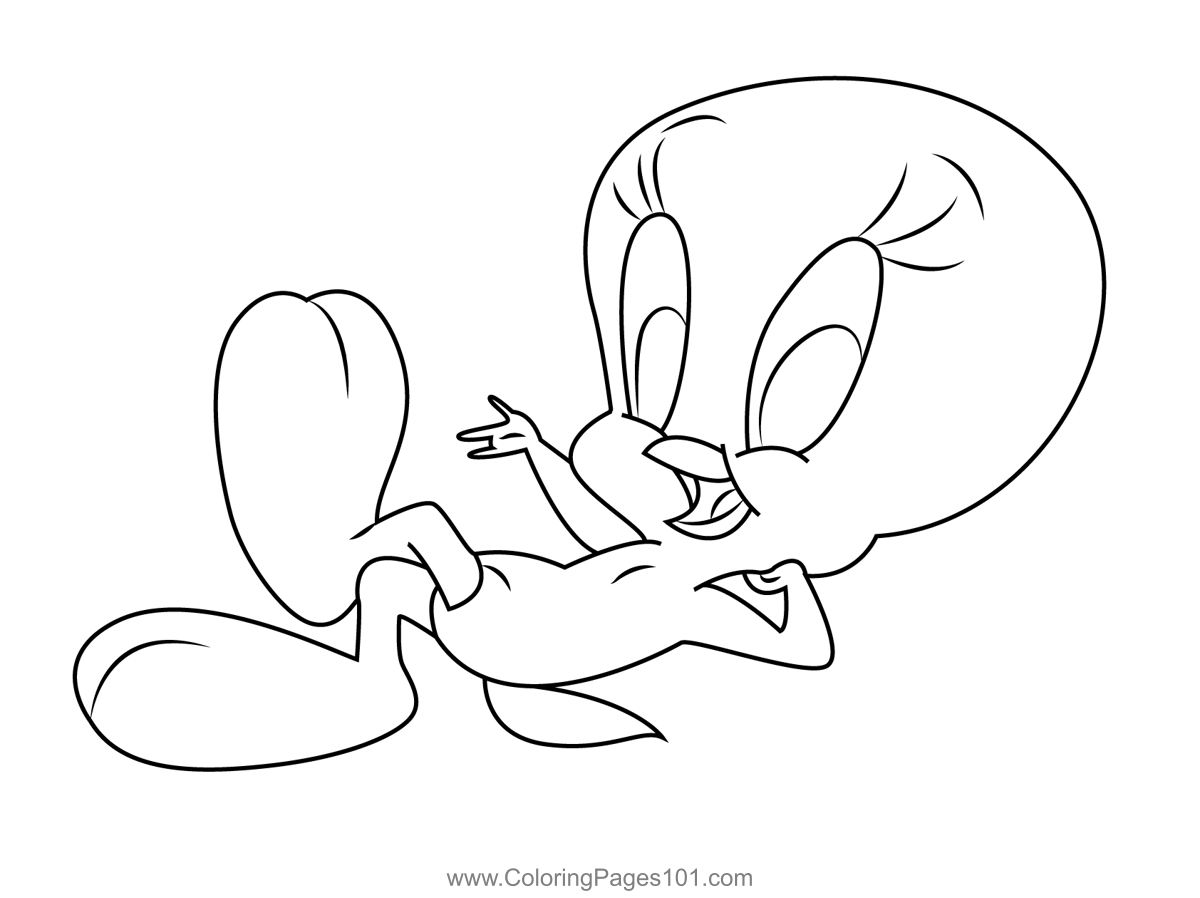 Tweety Coloring Page for Kids - Free Tweety Printable Coloring Pages Online  for Kids  | Coloring Pages for Kids