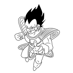 Dynamic Vegeta Free Coloring Page for Kids