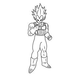 Vegeta Standing Free Coloring Page for Kids