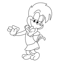 Winnie Woodpecker Free Coloring Page for Kids