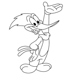 Woody Woodpecker Free Coloring Page for Kids