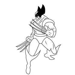 Furious Wolverine Free Coloring Page for Kids