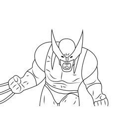 Violent Wolverine Free Coloring Page for Kids