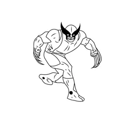 Wolverine In James Howlett Earth Free Coloring Page for Kids