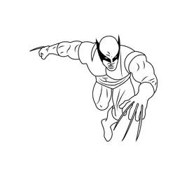 Wolverine Running Free Coloring Page for Kids