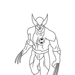 Wolverine The X Man Free Coloring Page for Kids