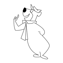 Yogi Bear Say See You Soon Free Coloring Page for Kids