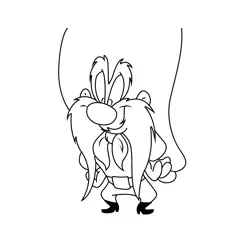 Happy Yosemite Sam Free Coloring Page for Kids