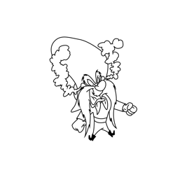 Uncontrollable Yosemite Sam Free Coloring Page for Kids