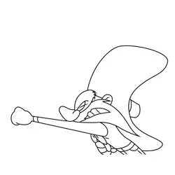 Yosemite Sam Ready To Fight Free Coloring Page for Kids