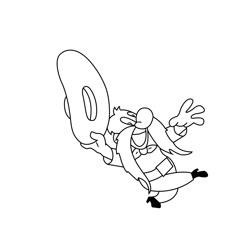 Yosemite Sam With Hats Free Coloring Page for Kids