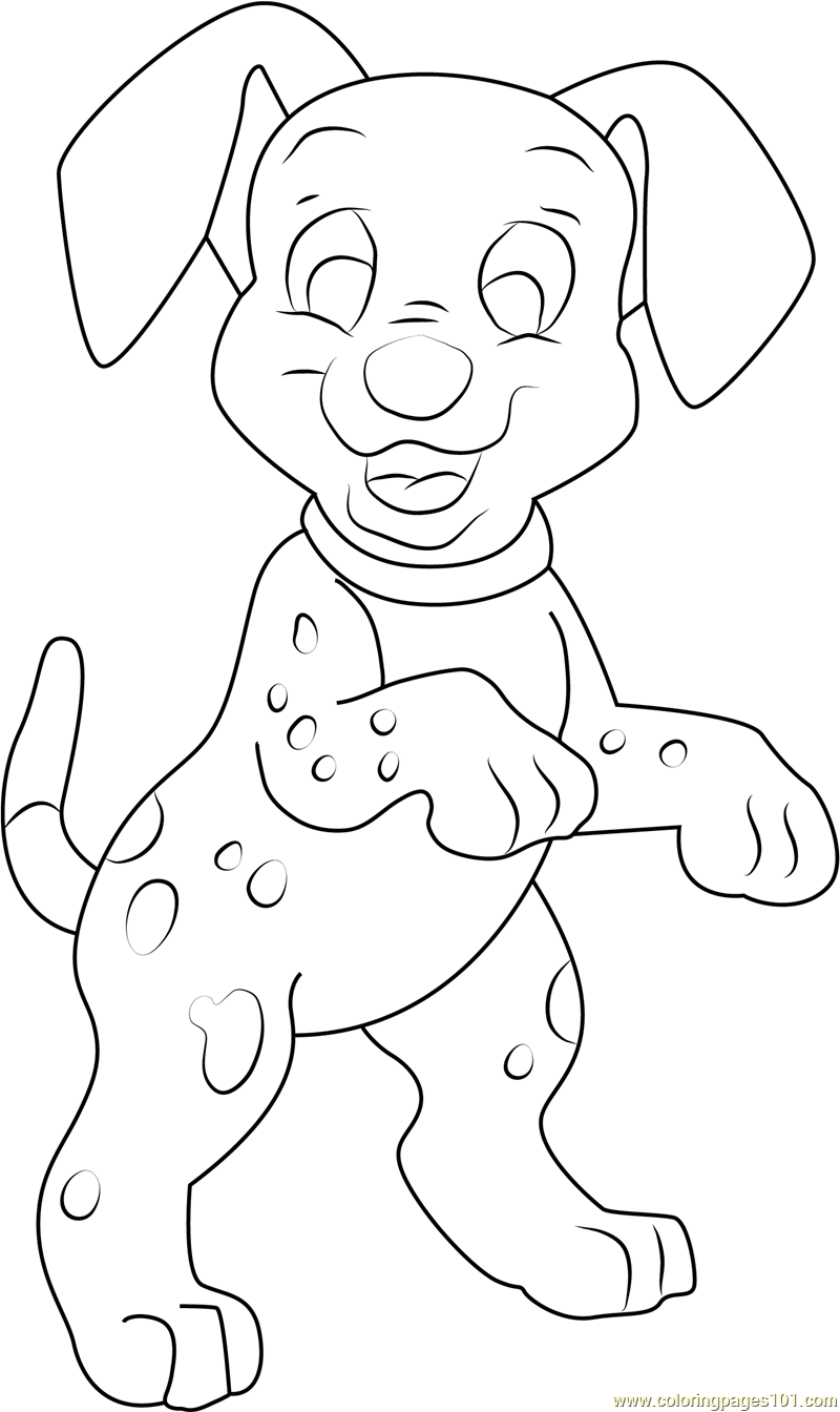 Dalmatian by Aesd Coloring Page for Kids - Free 102 Dalmatians