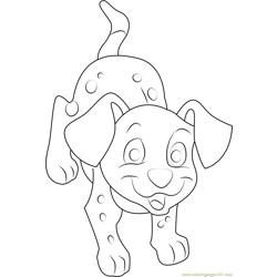 Beautiful Dog Free Coloring Page for Kids