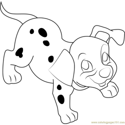Charming Dalmatian Free Coloring Page for Kids