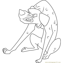 Dalmatian Barking Free Coloring Page for Kids