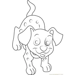 Dalmatian Dog Free Coloring Page for Kids