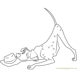 Dalmatian Look Up Free Coloring Page for Kids