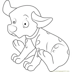Dalmatian Sweet Free Coloring Page for Kids