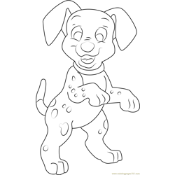 Dalmatian by Aesd Free Coloring Page for Kids