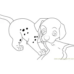 Disney Dalmatian Free Coloring Page for Kids