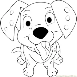 Funny Dalmatian Free Coloring Page for Kids