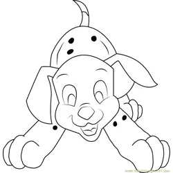 Little Dalmatian Free Coloring Page for Kids