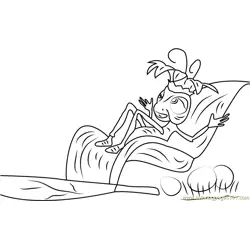 Queen Sleeping Free Coloring Page for Kids