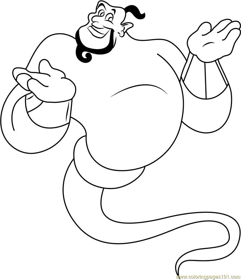Genie Coloring Page For Kids Free Aladdin Printable Coloring Pages genie-coloring-page-for-kids-free-aladdin-printable-coloring-pages